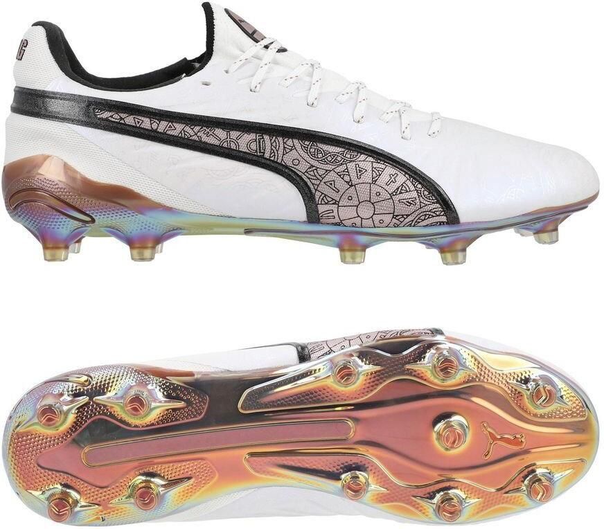 PUMA X Unisport King Ultimate FG AG Vikings Wit Mint Melt Zwart LIMITED EDITION