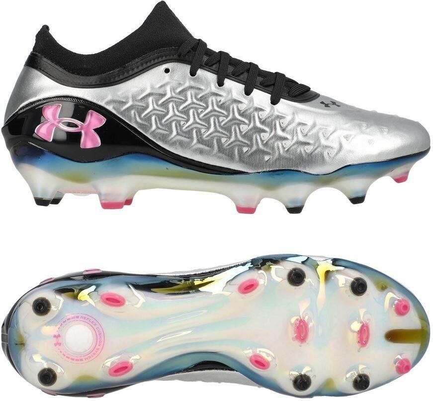 Under Armour Magnetico Elite 6 FG Liquid Metal Zilver Zwart Roze