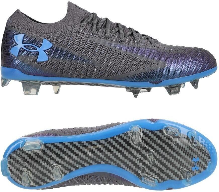Under Armour Crampons UA Shadow Elite 3 FG Gris et bleu - Foto 2
