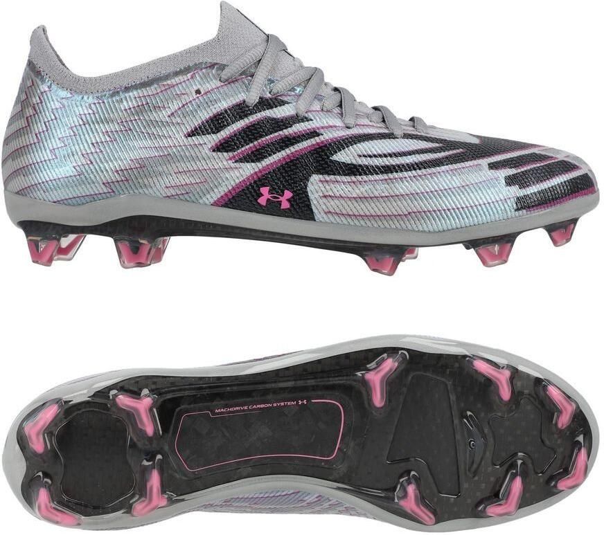 Under Armour Shadow Elite 4.0 FG Liquid Metal Grijs Zwart Roze