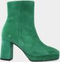Red Rag Artikelnummer 78236 groene enkellaars seventies stijl met plateauzool en blokhak - Thumbnail 1