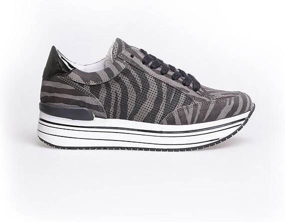SPM Dames sneaker leanimal runner zebra grey