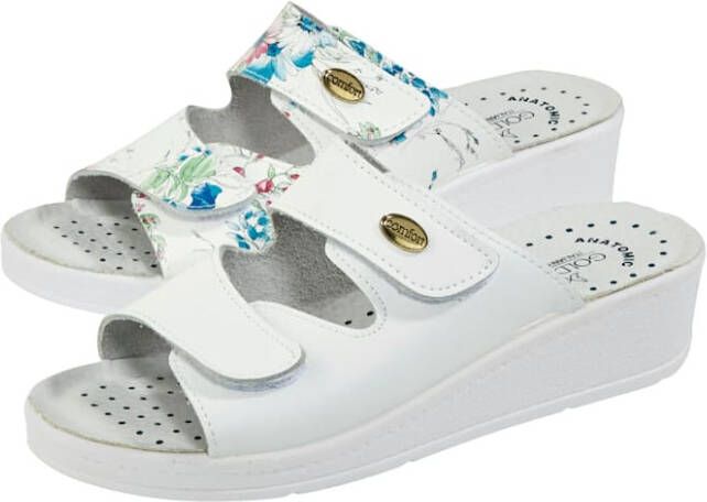 Belafit Set van 2 paar muilen Wit Multicolor