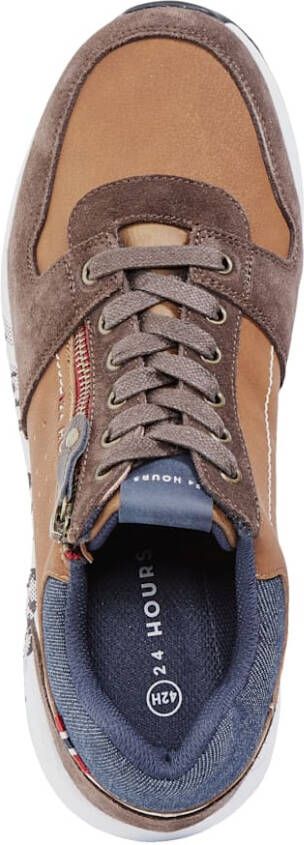 24 Hours Sneaker met stijlvolle zool Bruin