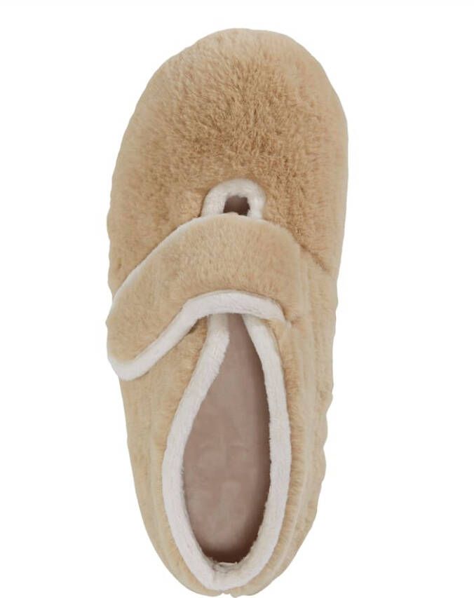 Belafit Pantoffel met klittenband Beige