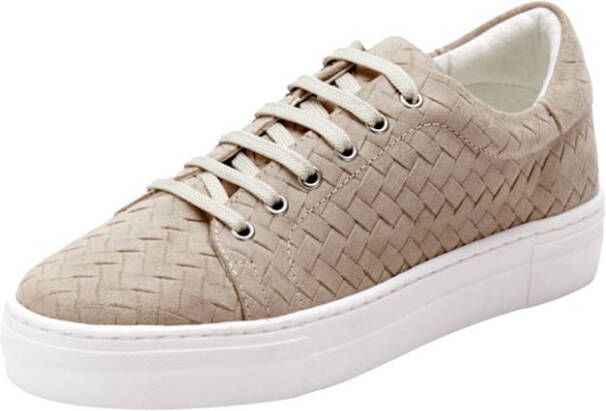 Filipe Shoes Sneaker in mooie gevlochten look Zand