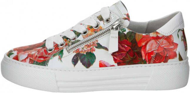 Gabor Sneaker met modieuze bloemenprint Multicolor Wit
