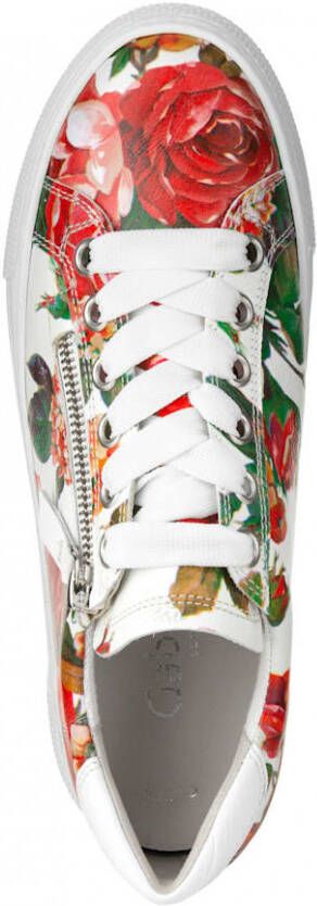Gabor Sneaker met modieuze bloemenprint Multicolor Wit