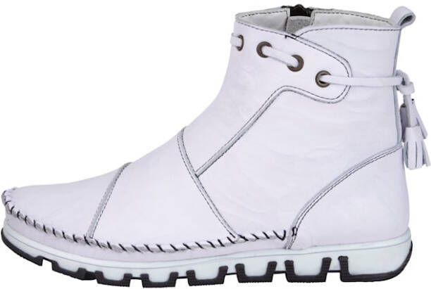 Gemini Enkellaarsje met trendy kwastjes Wit