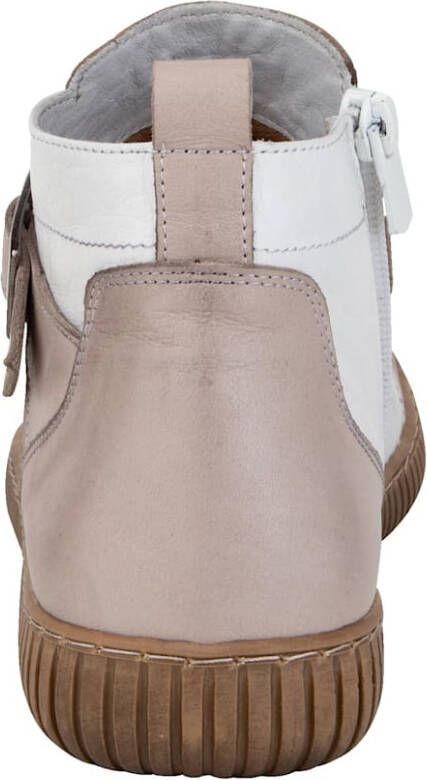 Gemini Enkellaarsje met verwisselbare leren binnenzool Beige Wit