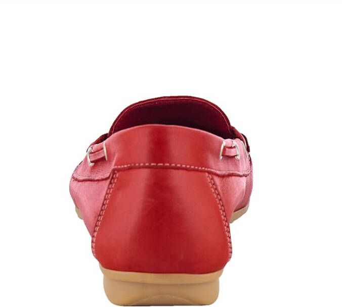 Liva Loop Mocassin met karakteristieke mocassinnaad Rood