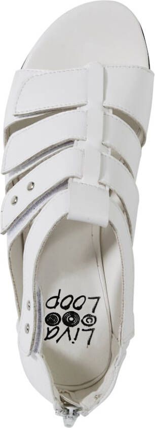 Liva Loop Sandaaltje met klittenband Wit