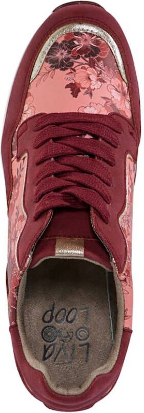 Liva Loop Sneaker met modieuze print Bordeaux