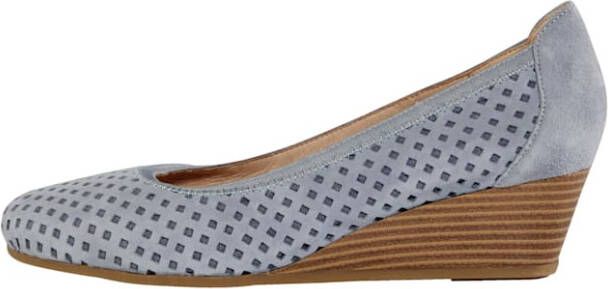 MONA Pump met modieuze perforaties Blauw