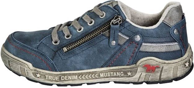 mustang Sneaker in modieuze used look Blauw