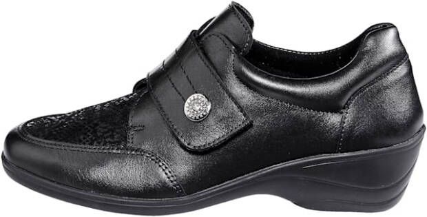 Naturläufer Klittenbandschoen met soepele zool Zwart