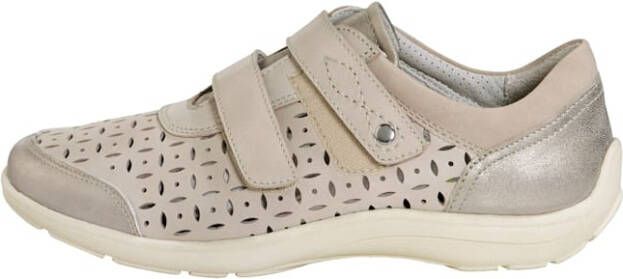 Naturläufer Klittenbandschoen met zomerse perforaties Beige