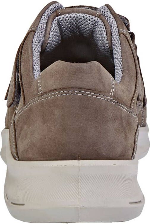Naturläufer Klittenbandschoen van zacht leer Taupe