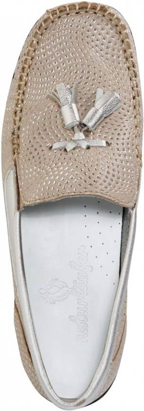 Naturläufer Mocassin met de hand genaaide naad Taupe