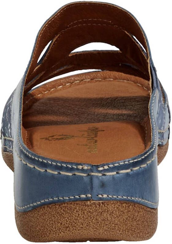 Naturläufer Muiltje met multicolor print Blauw