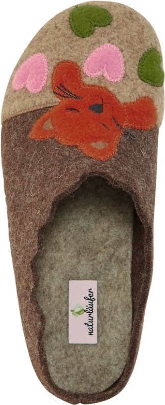 Naturläufer Pantoffel Beeldschone applicatie Bruin