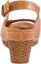 Naturläufer Sling met trendy hak in gevlochten look Cognac - Thumbnail 4