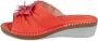 Relaxshoe Muiltje met mooie sierbloem Rood - Thumbnail 2