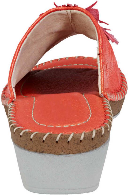 Relaxshoe Muiltje met mooie sierbloem Rood