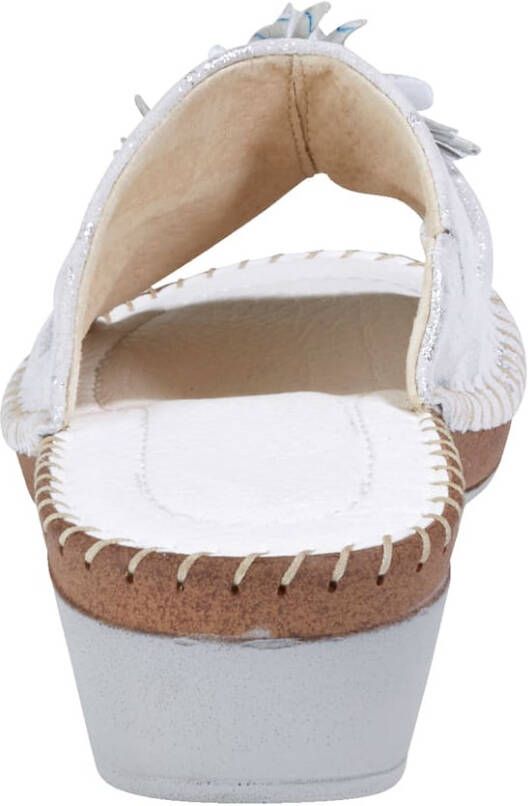 Relaxshoe Muiltje met mooie sierbloem Wit
