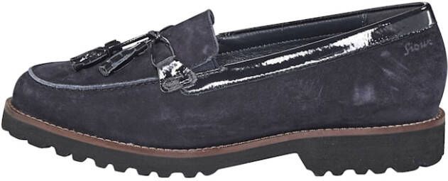 Sioux Mocassin van hoogwaardig lamssuède Donkerblauw