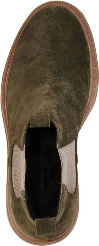 Studio W Chelsea boot met elastische inzetten opzij Kaki