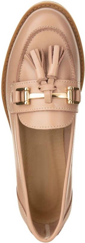 Studio W Loafer met leren sierkwastje Nude