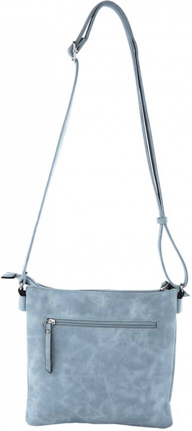 Taschenherz Schoudertas met trendy perforaties Jeansblauw