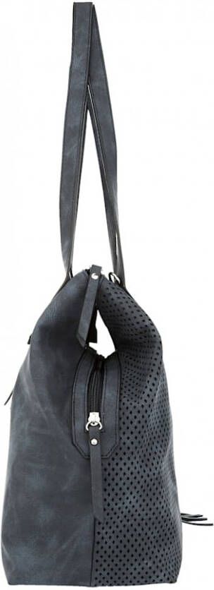 Taschenherz Shopper met perforaties Donkerblauw