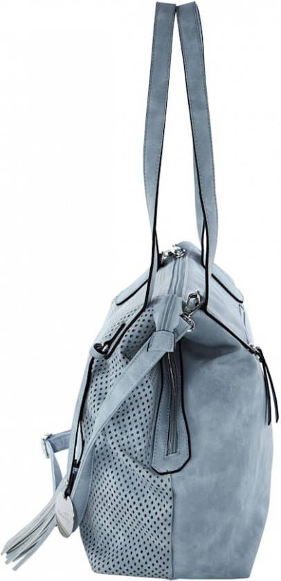 Taschenherz Shopper met perforaties Jeansblauw
