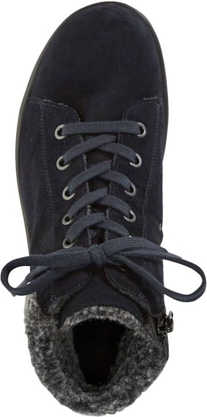 Vamos Hoge veterschoen Donkerblauw