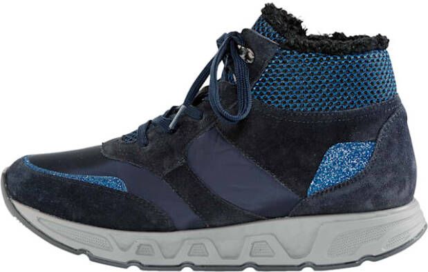 Waldläufer Hoge veterschoen Donkerblauw