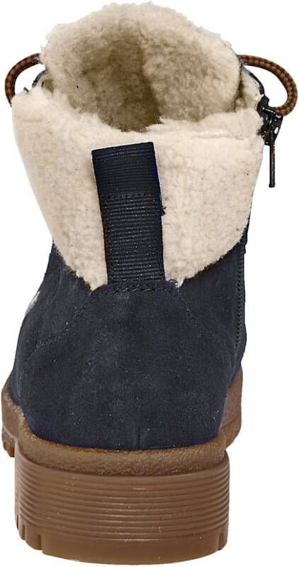 Waldläufer Hoge veterschoen in TEX-uitvoering Donkerblauw