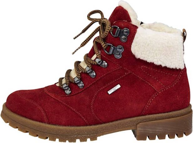 Waldläufer Hoge veterschoen in TEX-uitvoering Rood