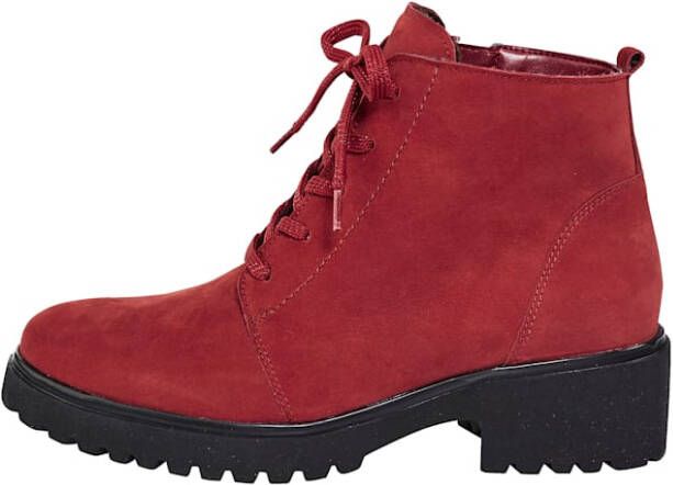 Waldläufer Hoge veterschoen Warme voering van textiel Rood