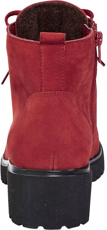 Waldläufer Hoge veterschoen Warme voering van textiel Rood