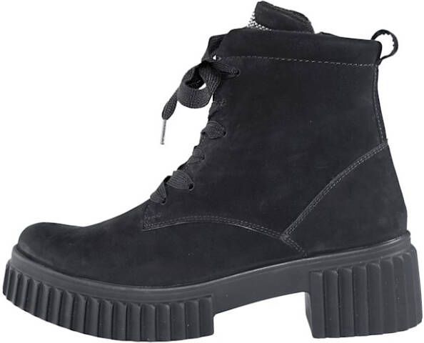 Waldläufer Hoge veterschoen Zwart