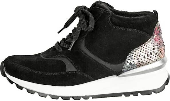 Waldläufer Hoge veterschoen Zwart