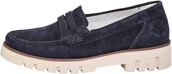 Waldläufer Mocassin met luchtgepolsterde zool Donkerblauw