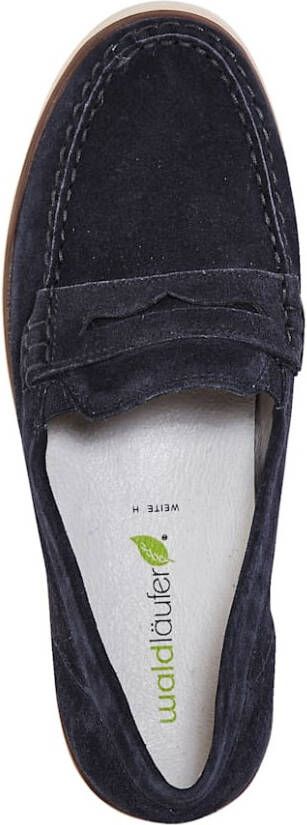 Waldläufer Mocassin met luchtgepolsterde zool Donkerblauw