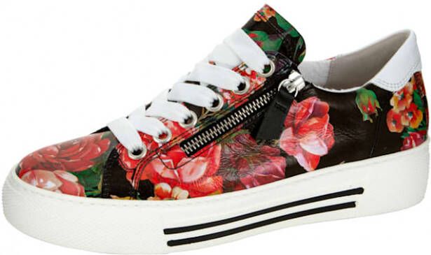 Gabor Sneaker met modieuze bloemenprint Zwart Multicolor