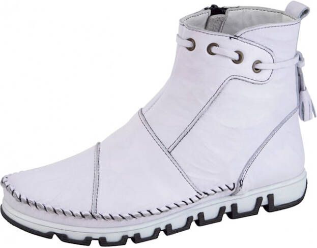 Gemini Enkellaarsje met trendy kwastjes Wit