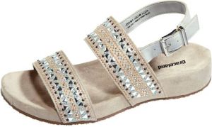 Julietta Sandaaltje met glitterapplicatie Beige