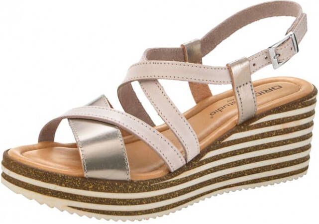 KLiNGEL Sandaaltje met aantrekkelijke riempjes Nude Goudkleur - Schoenen.nl