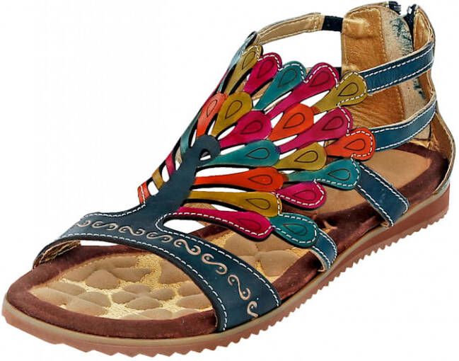 Laura vita Sandaaltje met zomerse kleuren Blauw Multicolor
